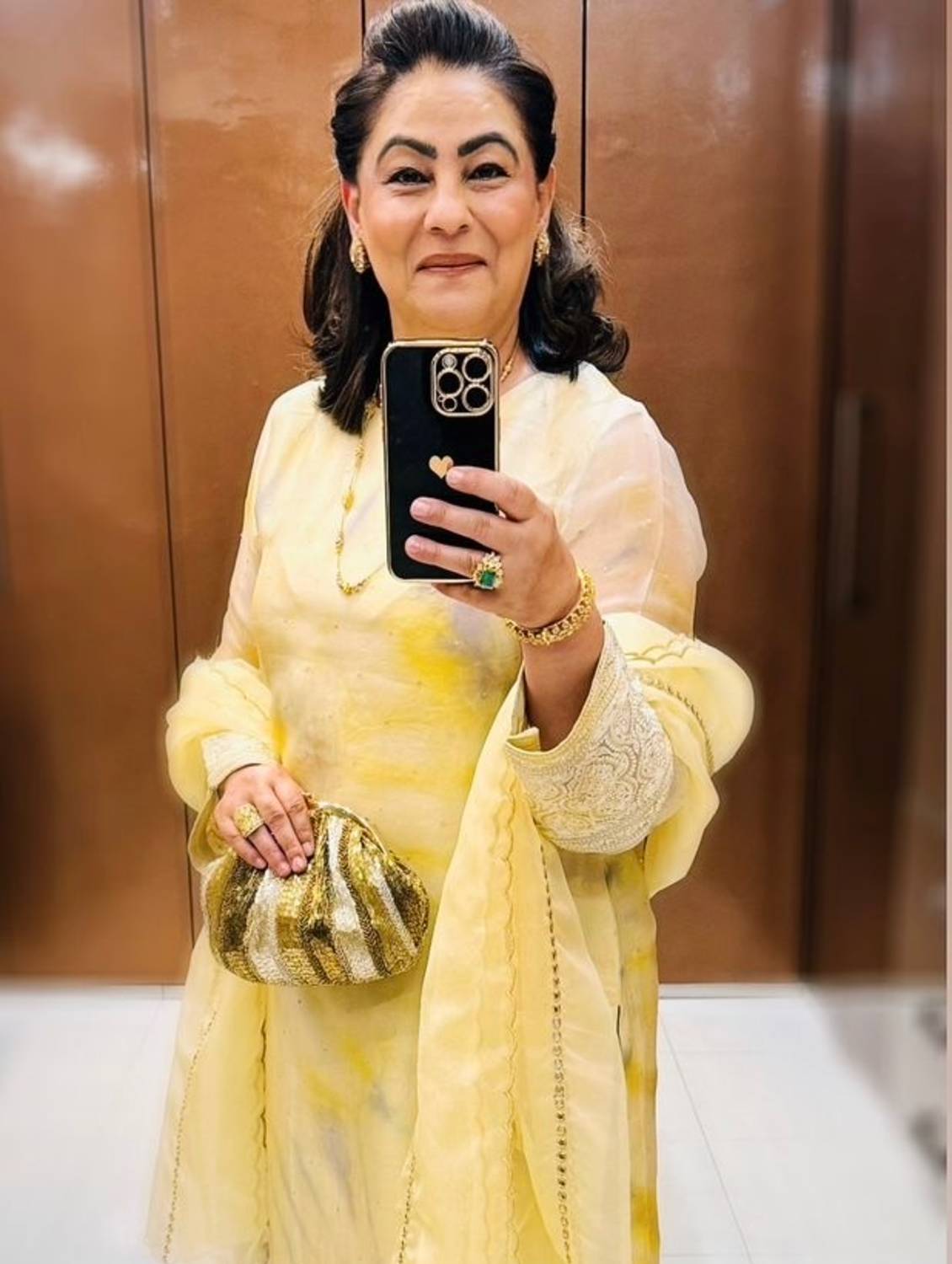 Meher Gold Silver Batua Bag