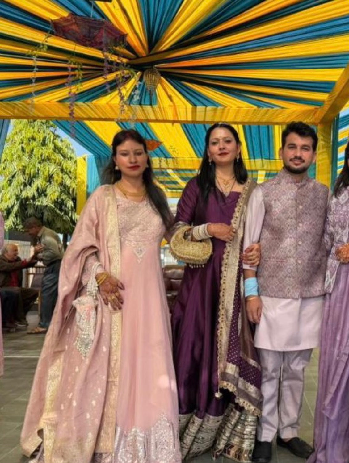 Crystal Chand Gold Clutch