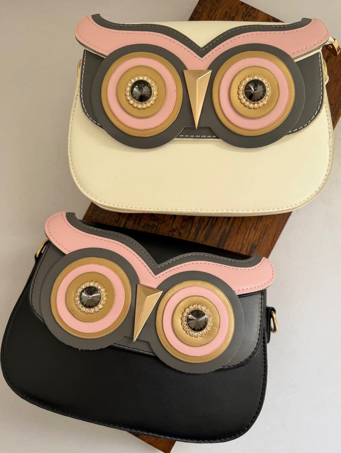 Owl Crossbody Bag White