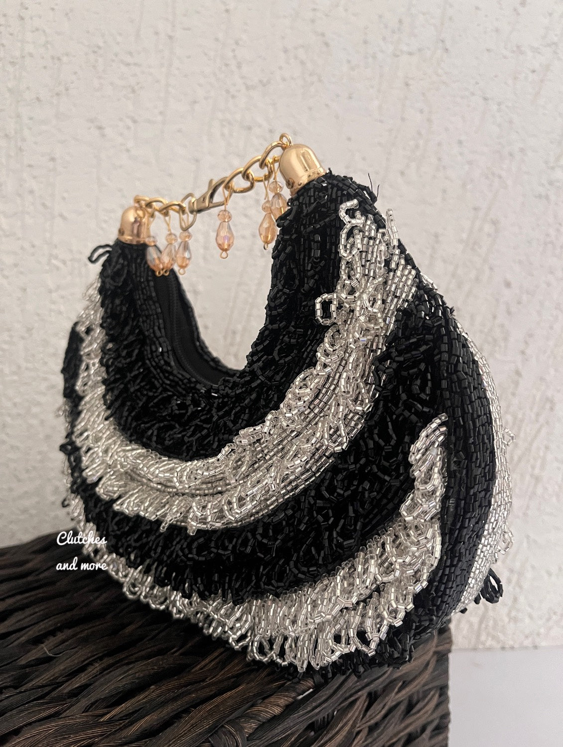 Tamanna Moon Bag Black Silver