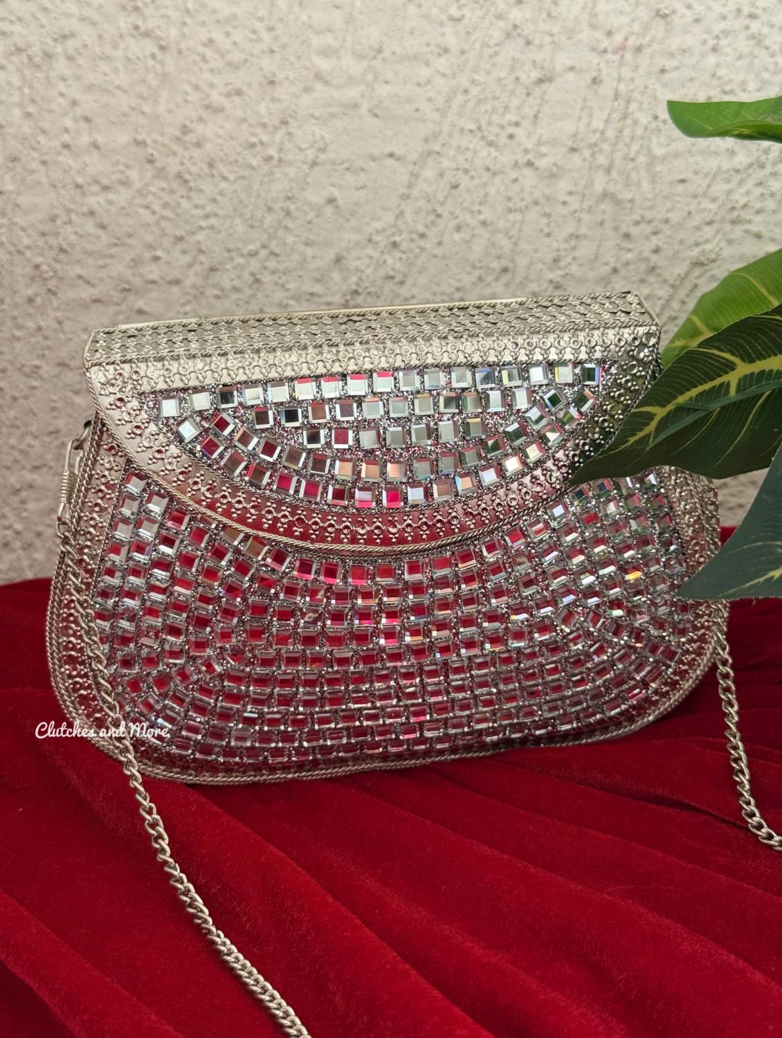 Mirror Brass Clutch Silver