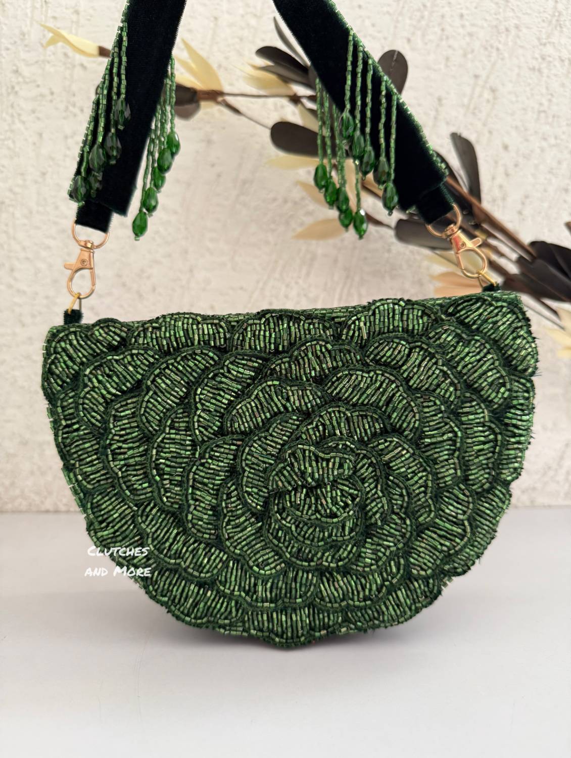 Luxury Rosetta Flap Bag Green