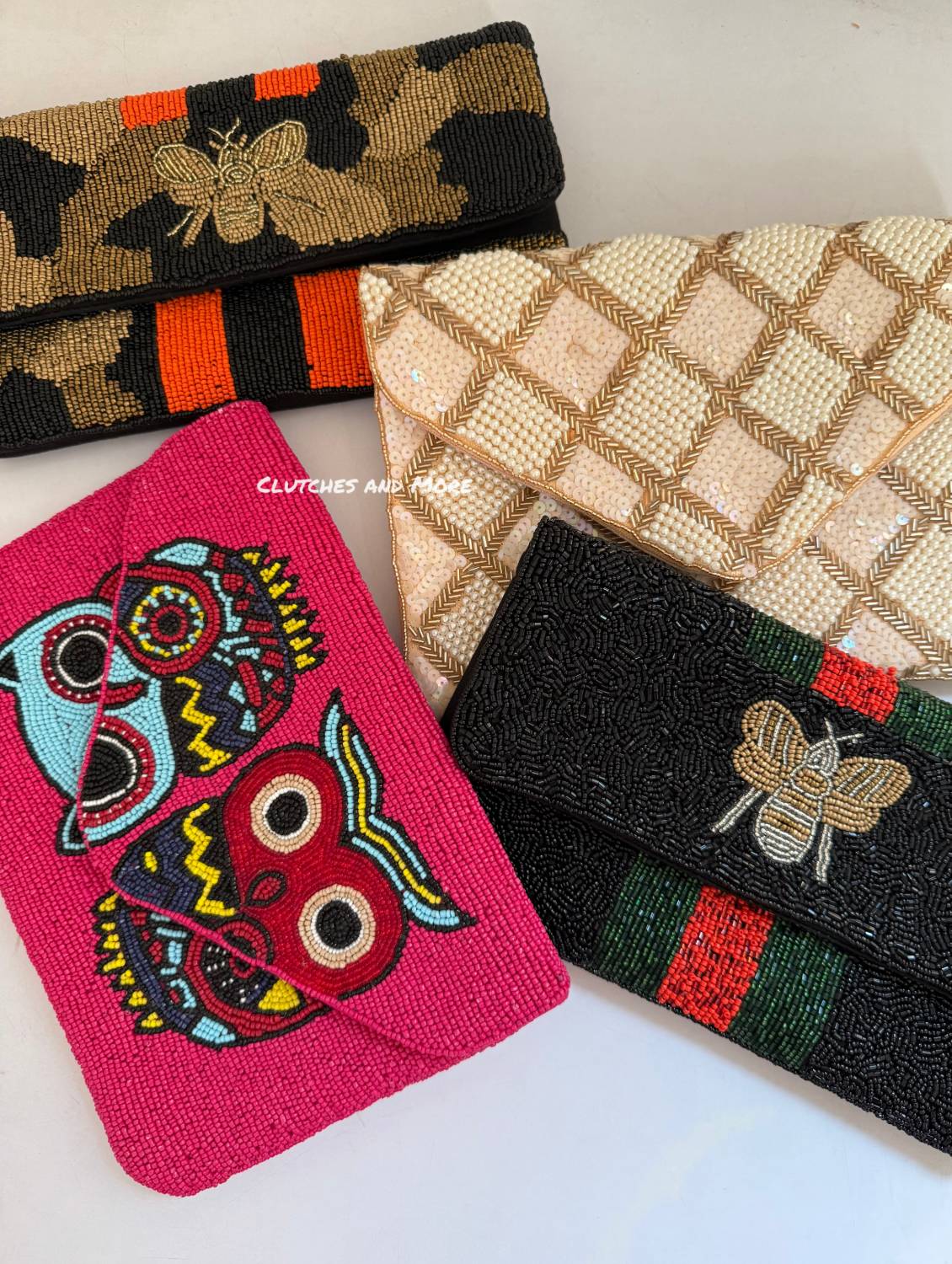 The Owl Effect Pink Envelope Bag