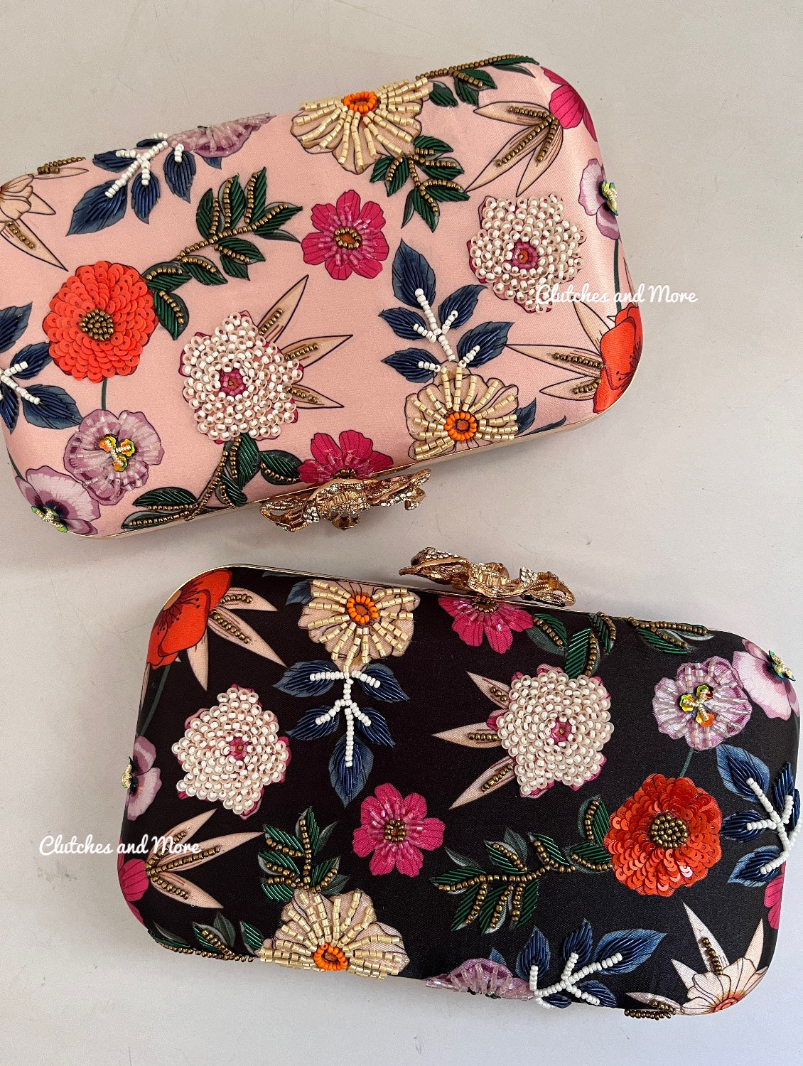 Poppy Multicoloured Pink Clutch