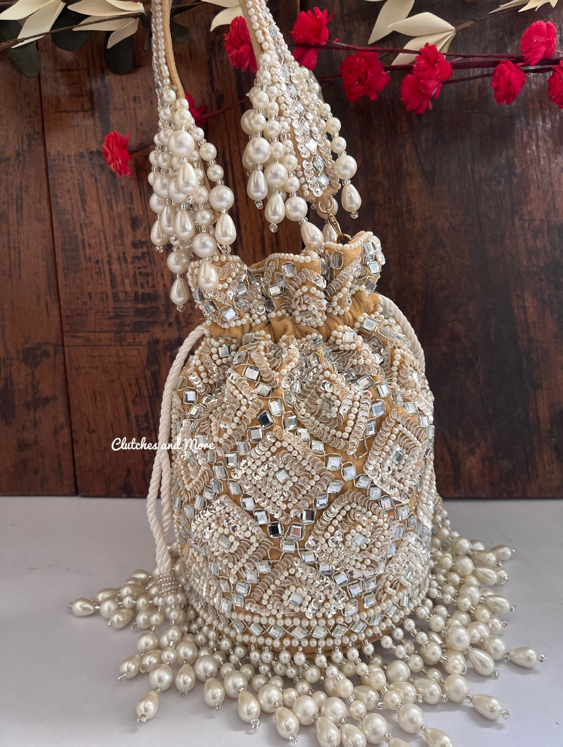 Premium Mirror Potli Gold