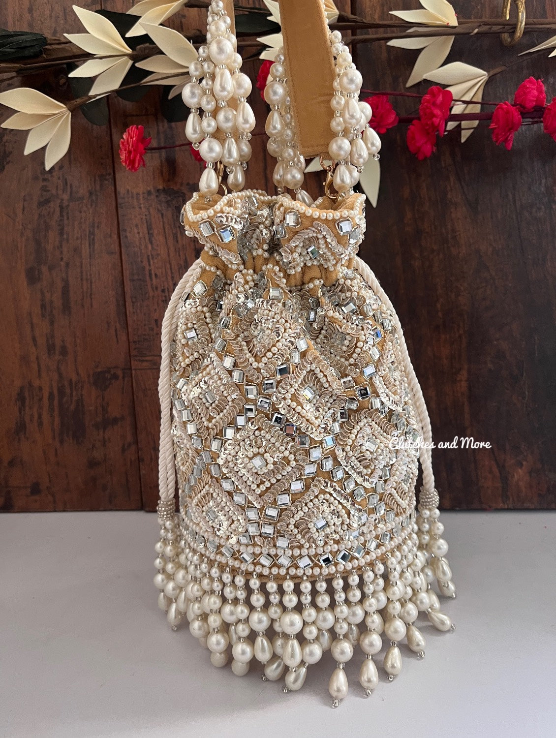 Premium Mirror Potli Gold