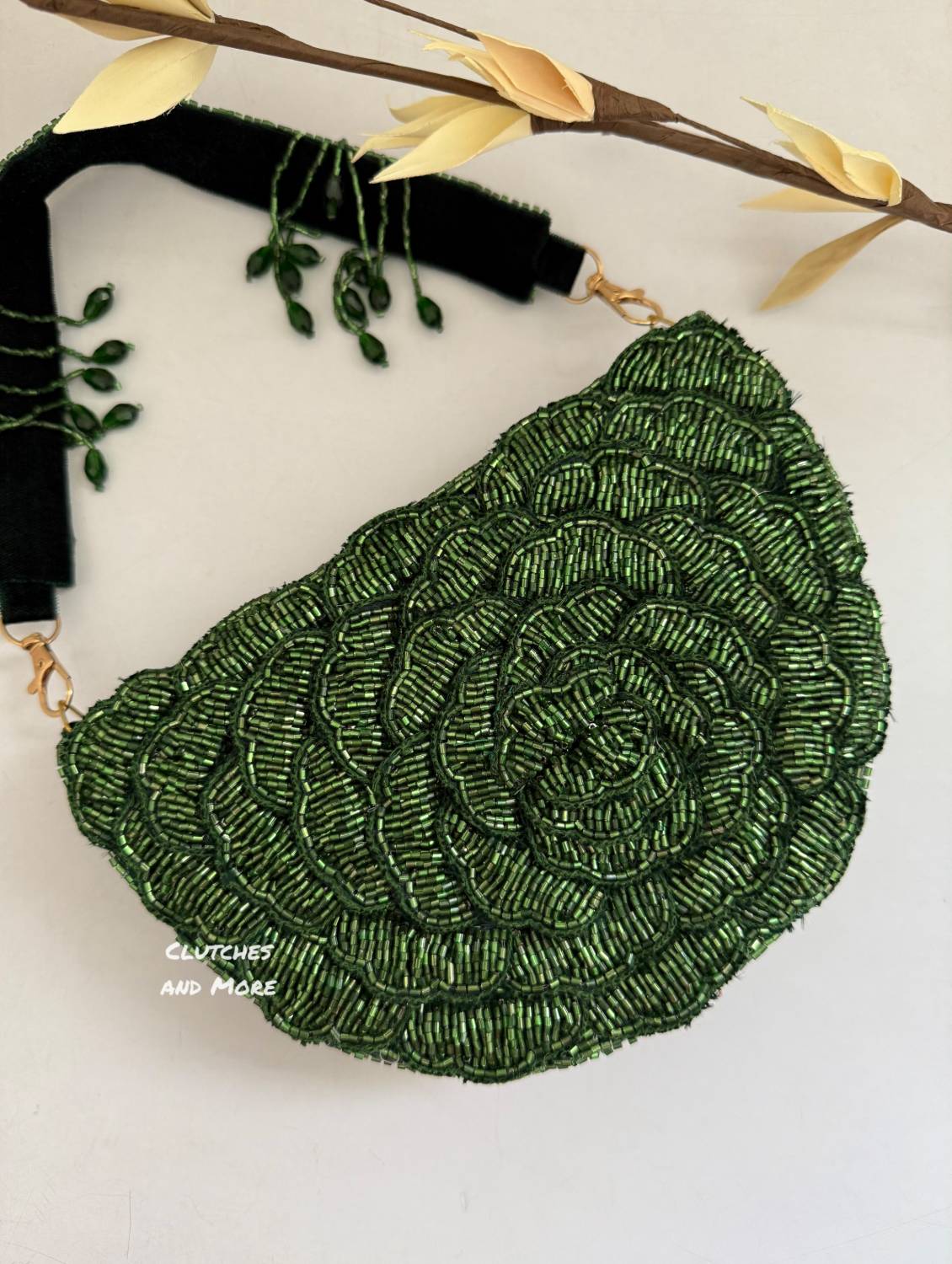 Luxury Rosetta Flap Bag Green