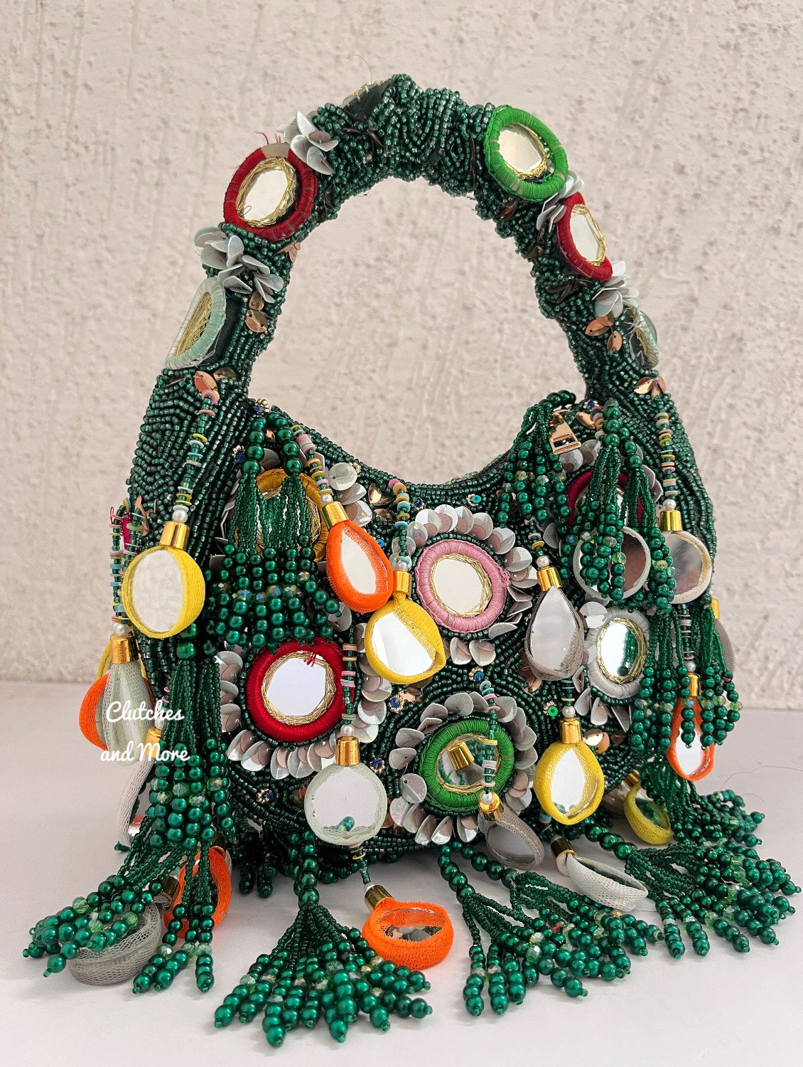 Chandni Mirror Bag Deep Green