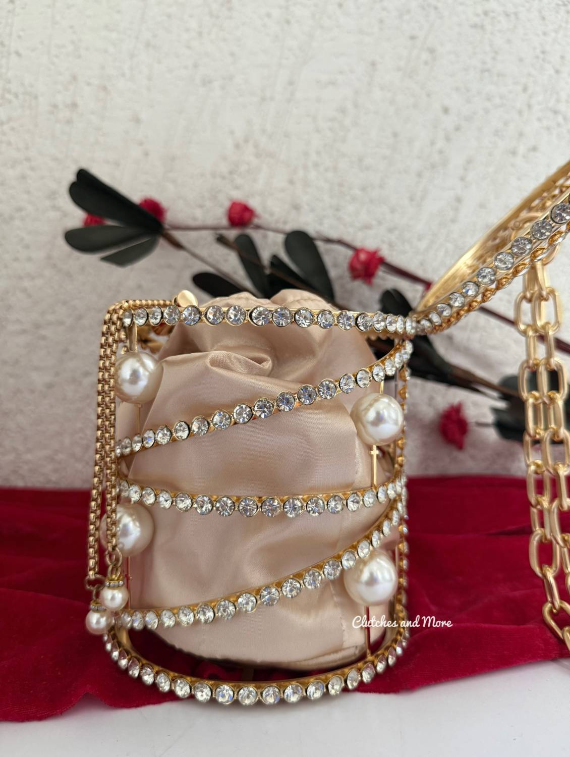 Malaika Cage Bag Gold