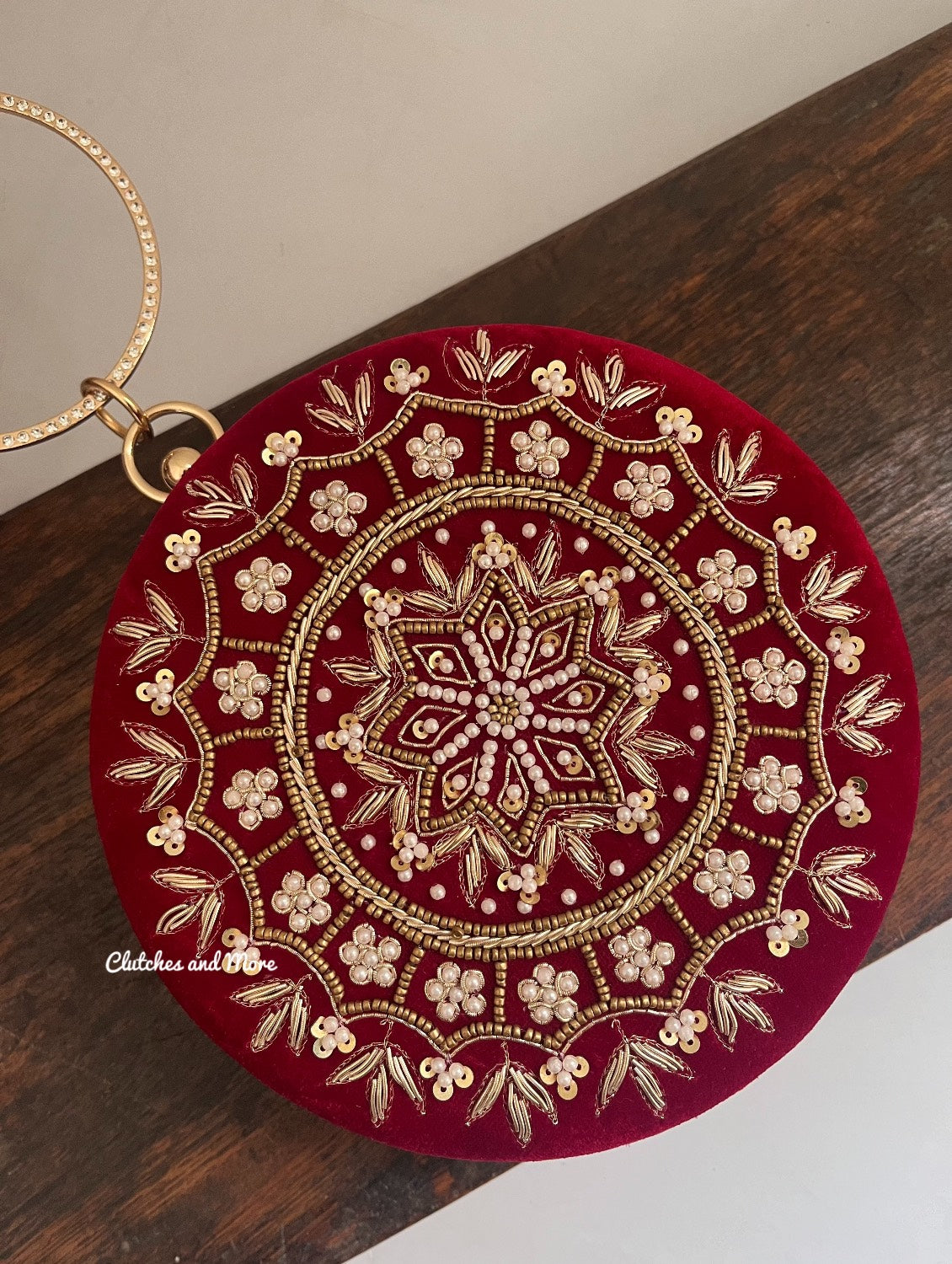 Chakra Maroon Round