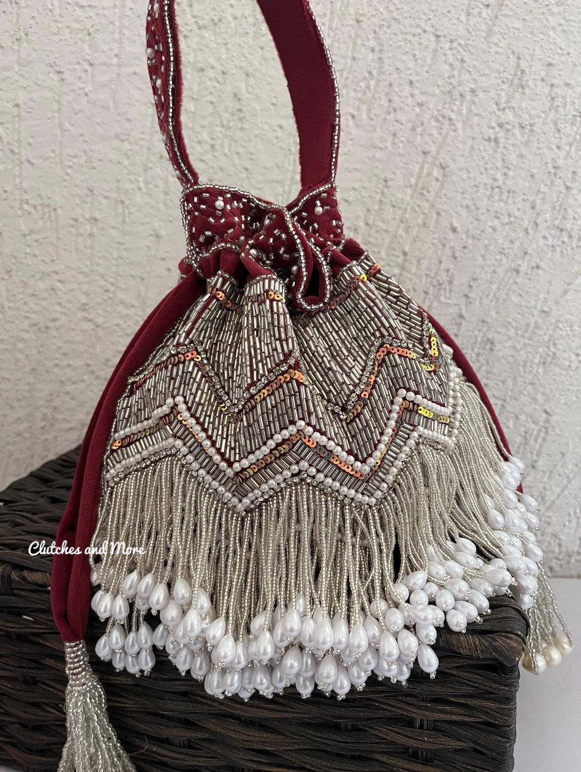 Premium Jhumka Potli Maroon
