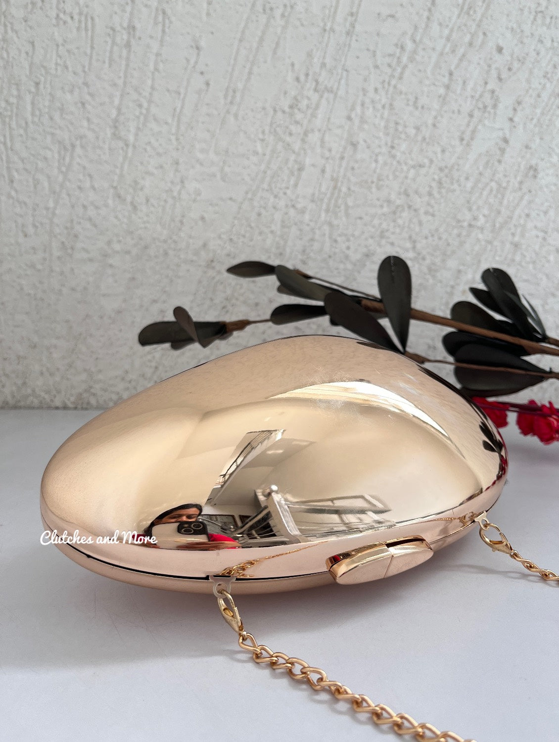Capsule Deconstructed Metal Reflector Clutch Gold
