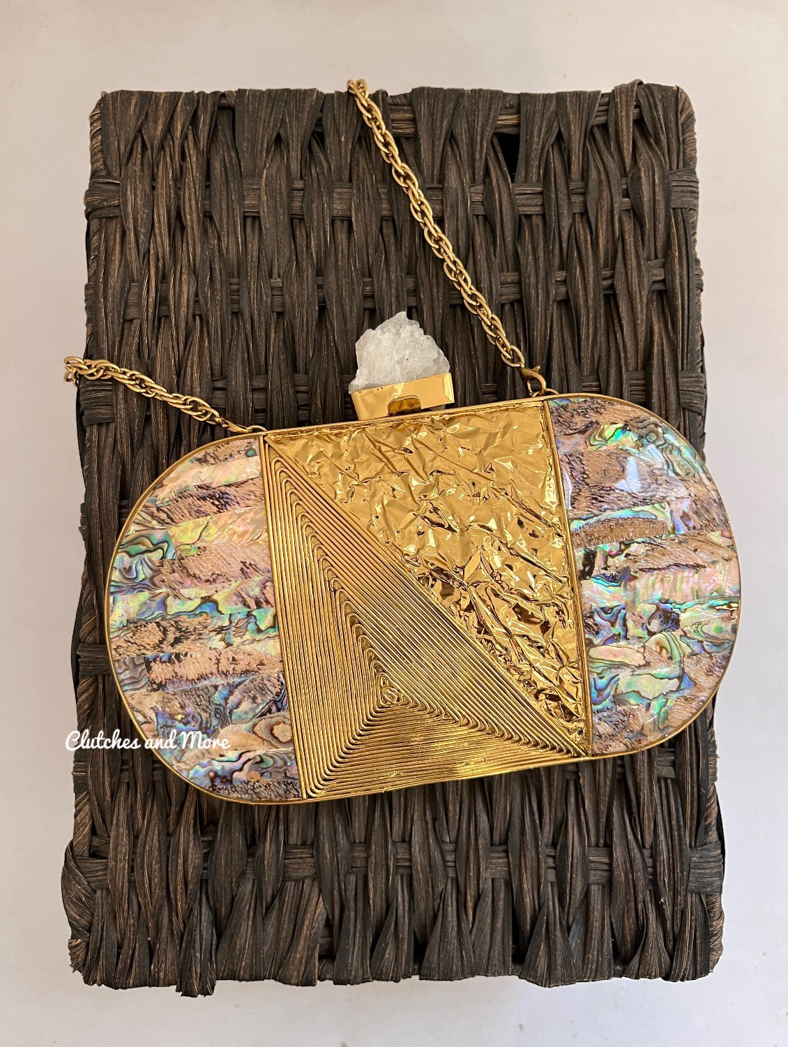 Mira Mother of pearl luxury clutch