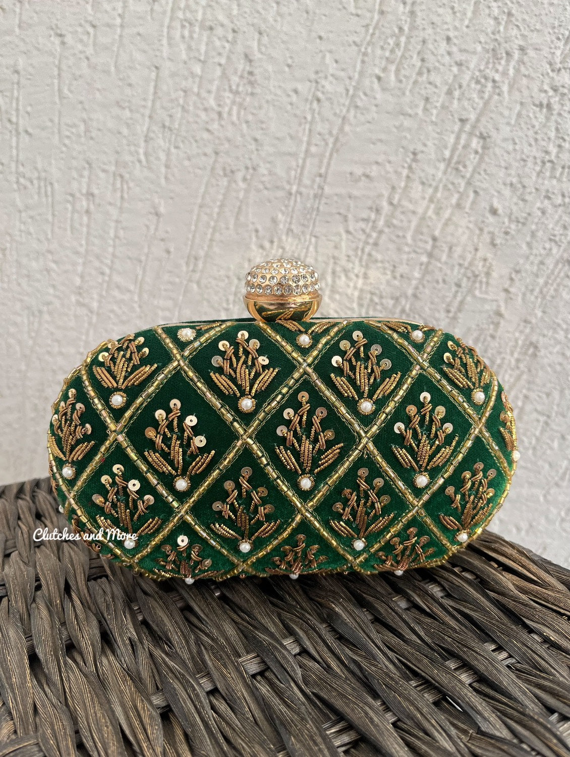 Ananya Green Capsule clutch
