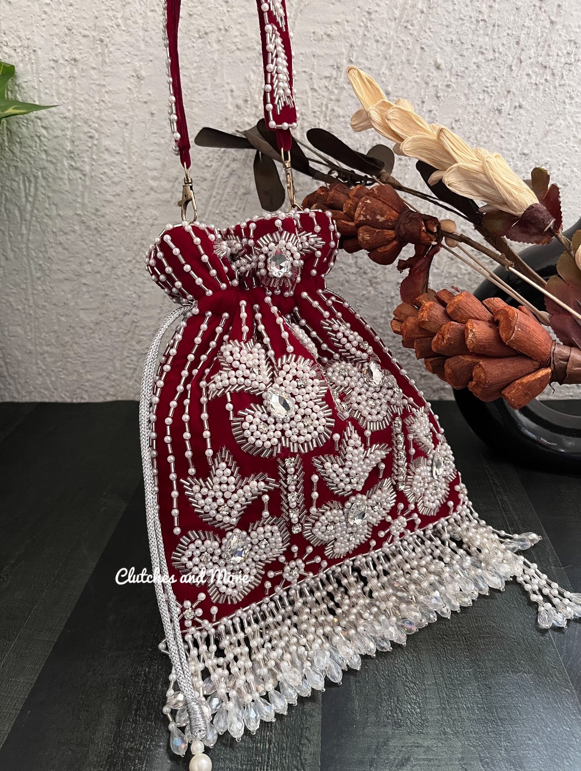 Mermaid Potli Maroon