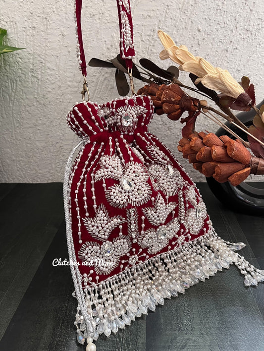 Mermaid Potli Maroon