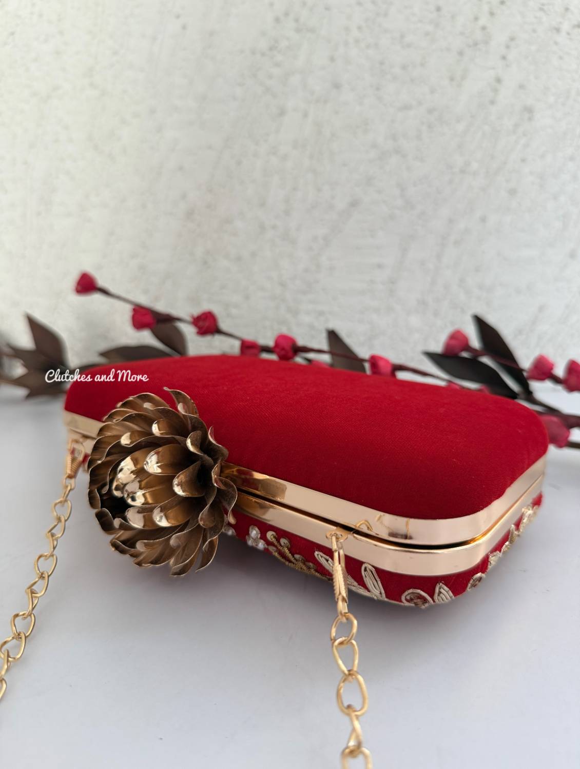 Red Ethnic Clutch