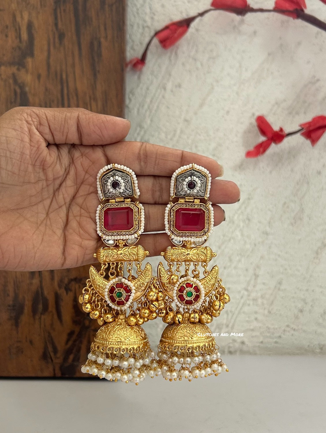 Advaita Kashmiri Earrings Pink