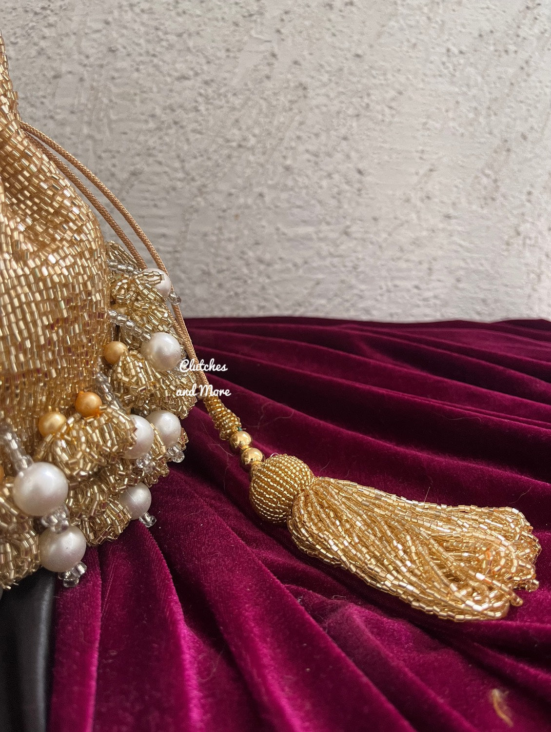 Luxury Gold Bucket Potli