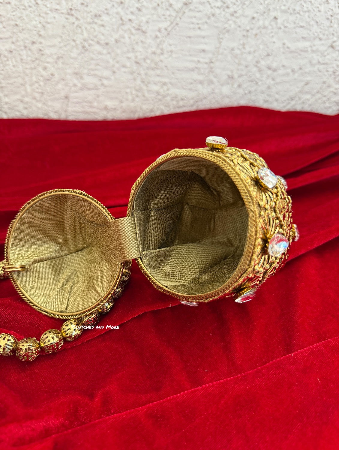Mini Metal Potli Bag Gold