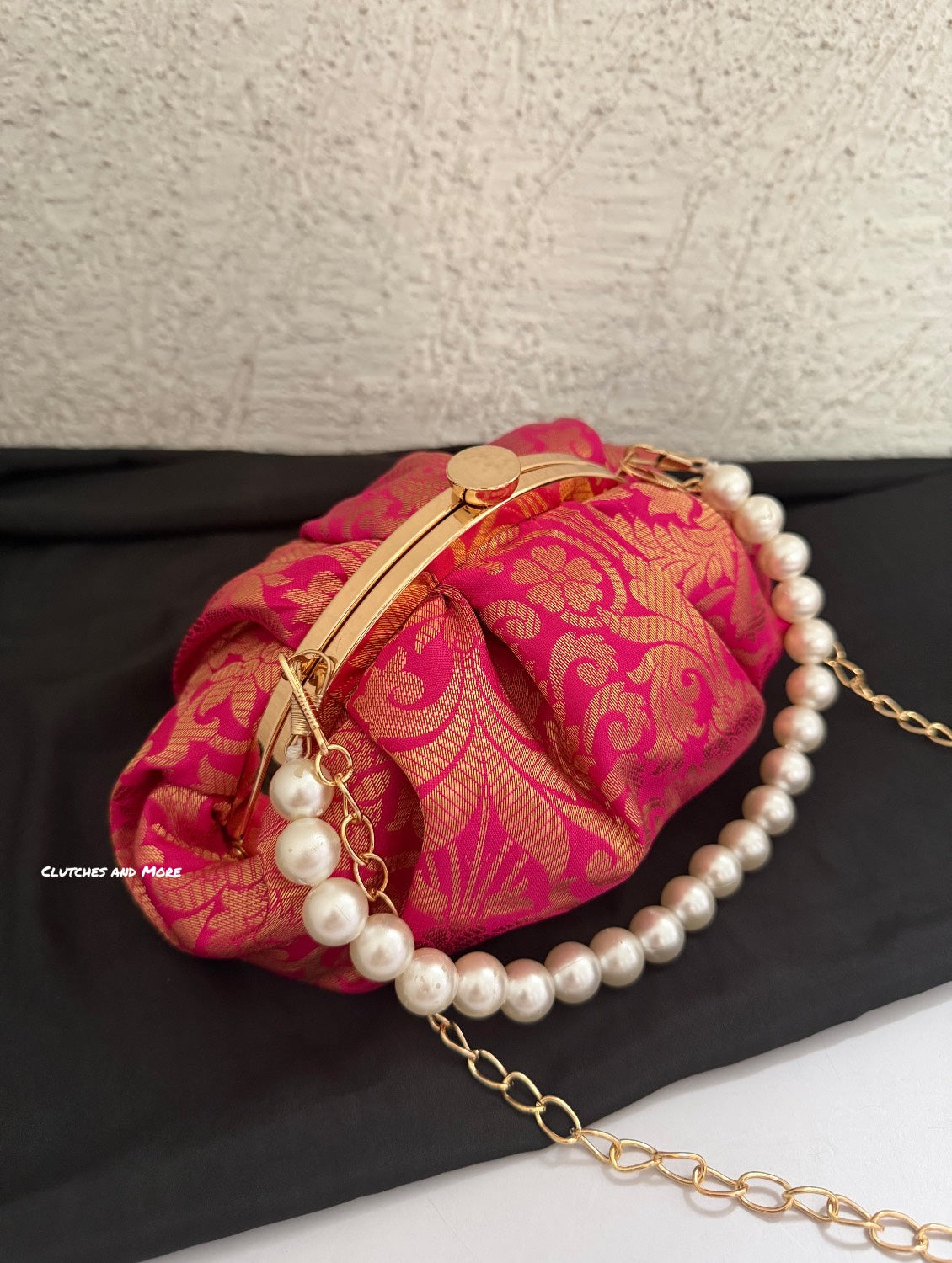 Banarsi Batua Bag Hot Pink