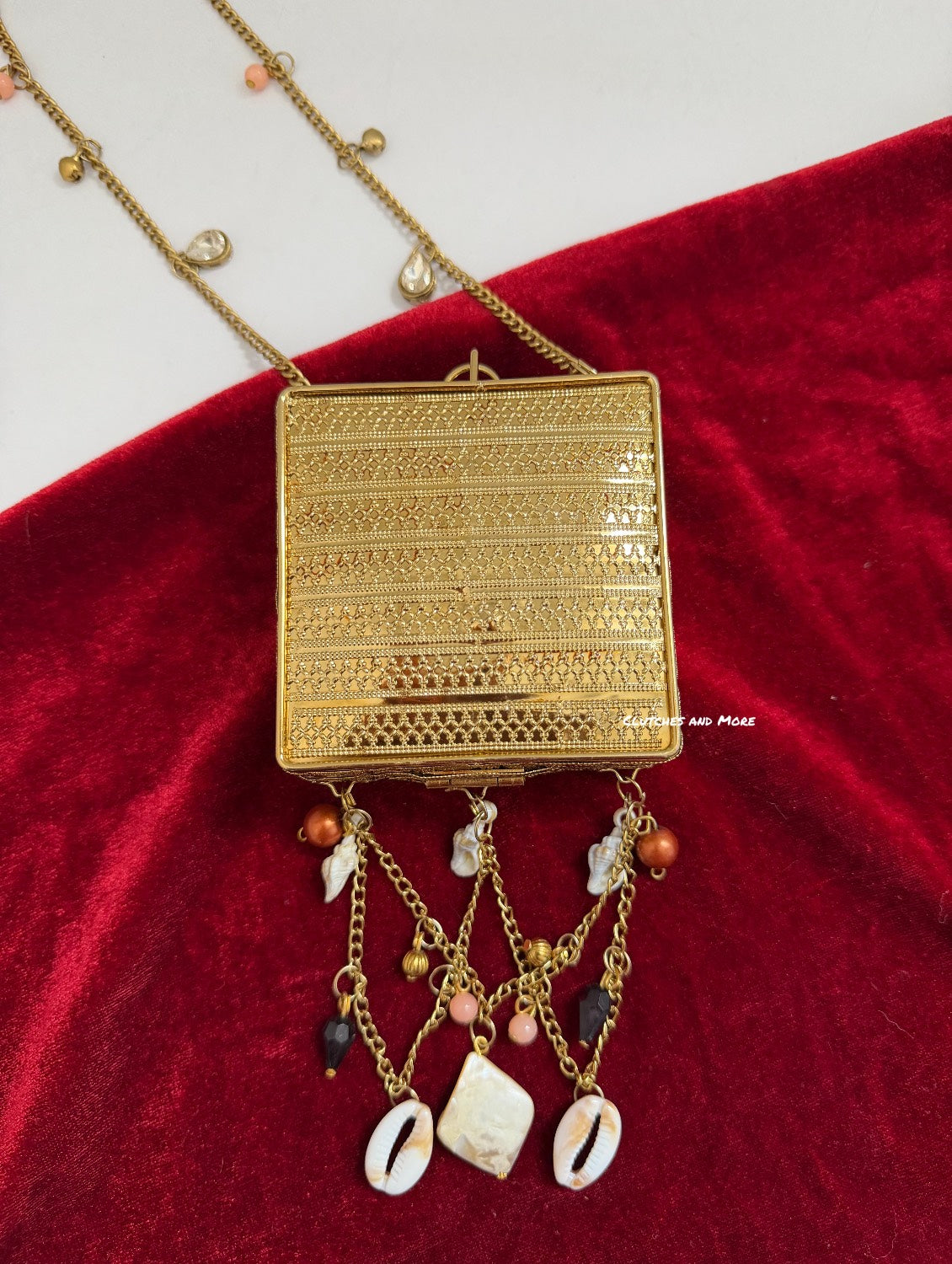 Mini Brass Mother of pearl for wedding India - Clutches and more
