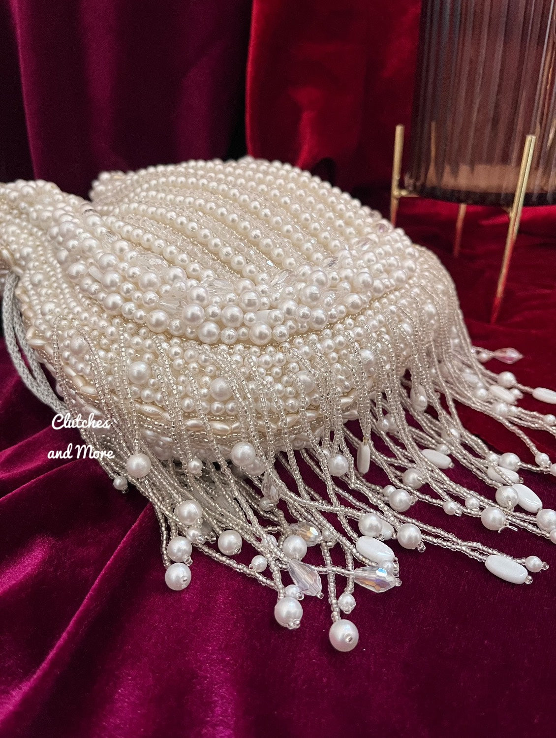 Rangrasia White Premium Potli with tassles