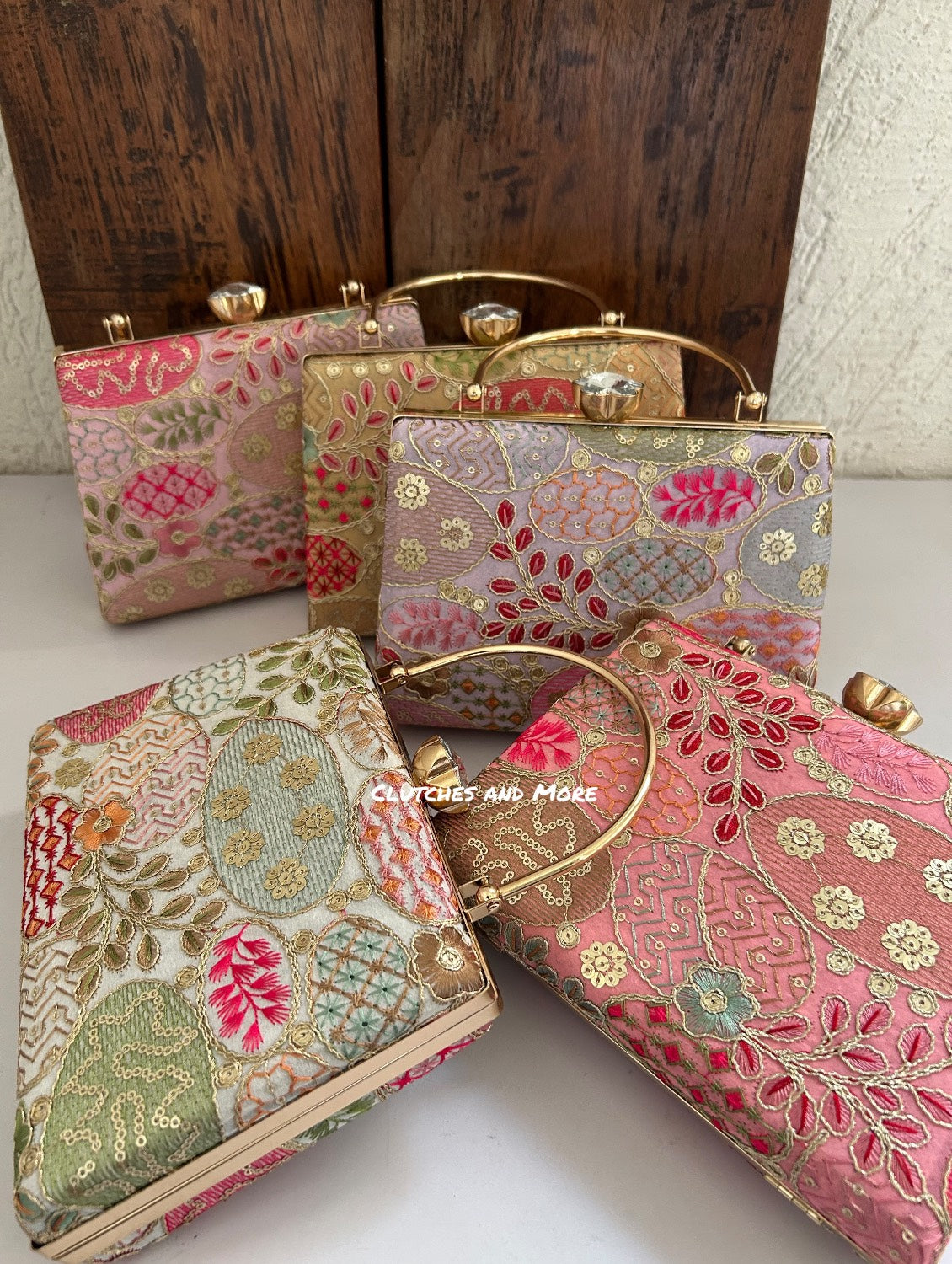 Lakhnawi Chikankari Bag Gold