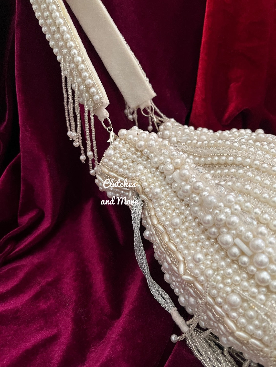 Rangrasia White Premium Potli with tassles