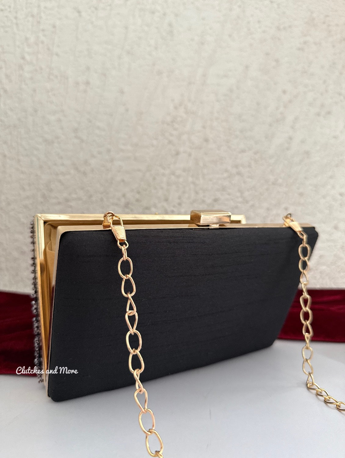 Black Shimmer Party Clutch