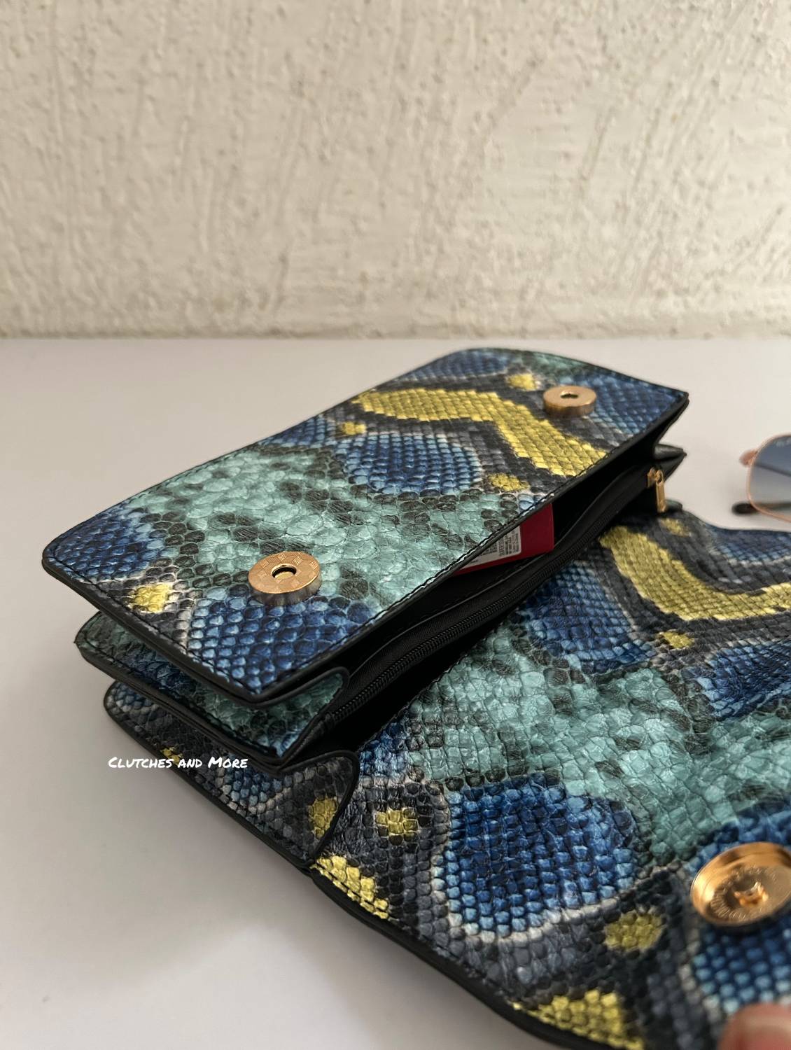 Animal print Sling Bag Blue Green