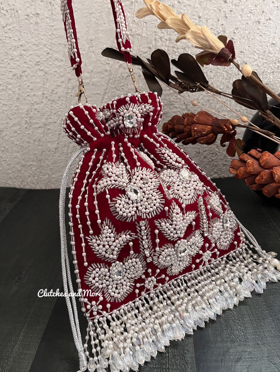 Mermaid Potli Maroon