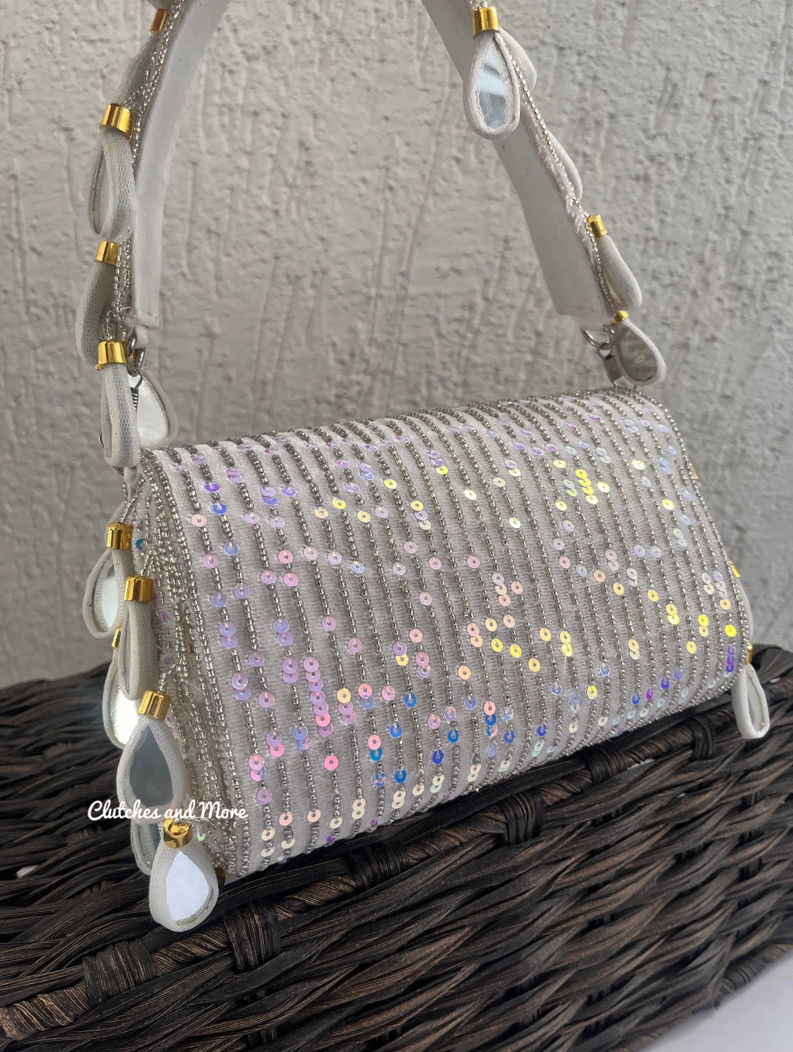 Mirror Flap Bag White