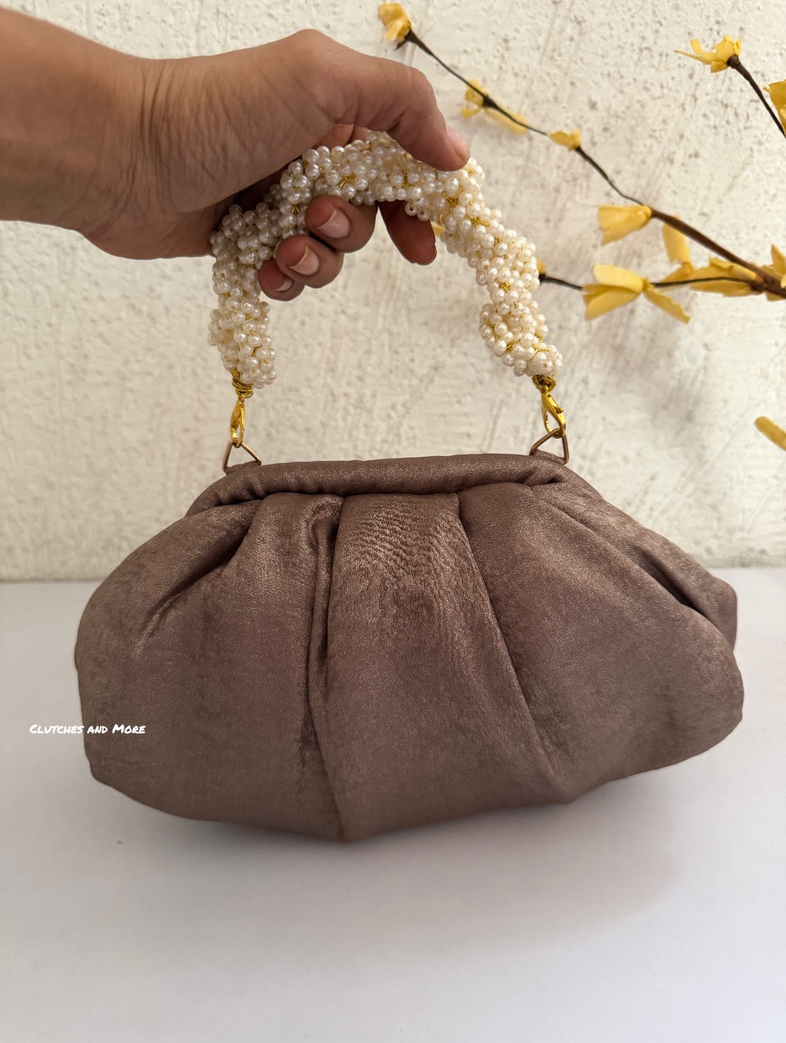 Kundan Batua Bag Dusty Mocha