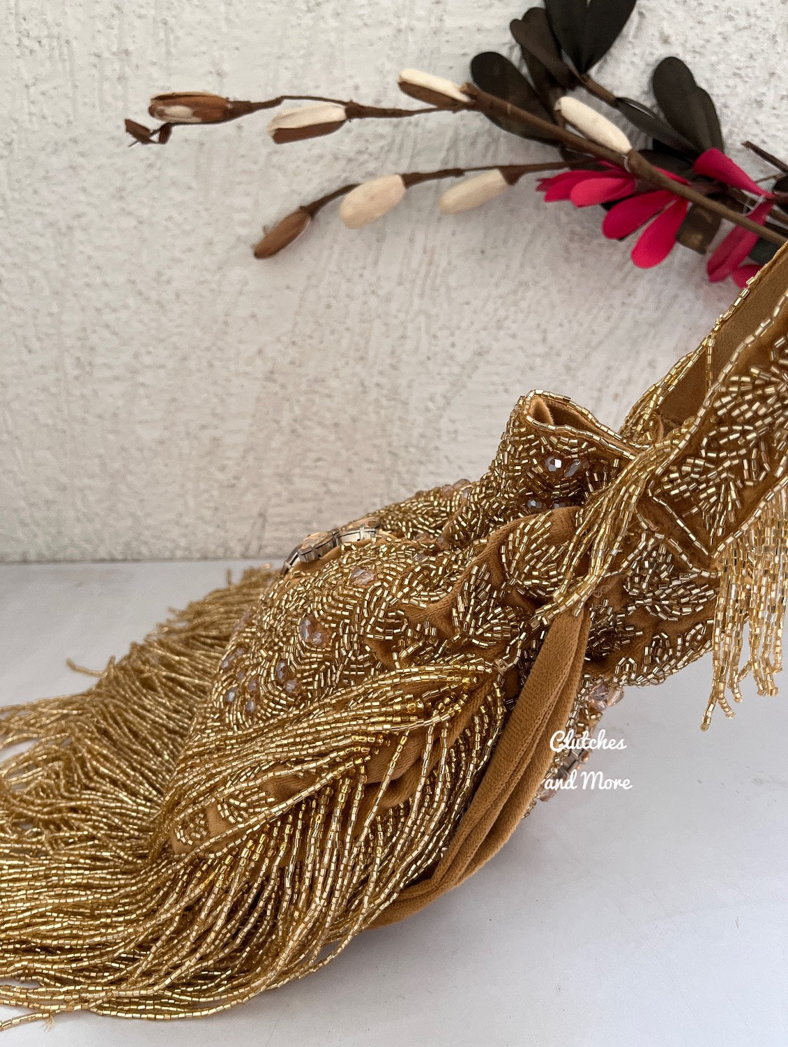 Mannat Long tassle Potli Gold