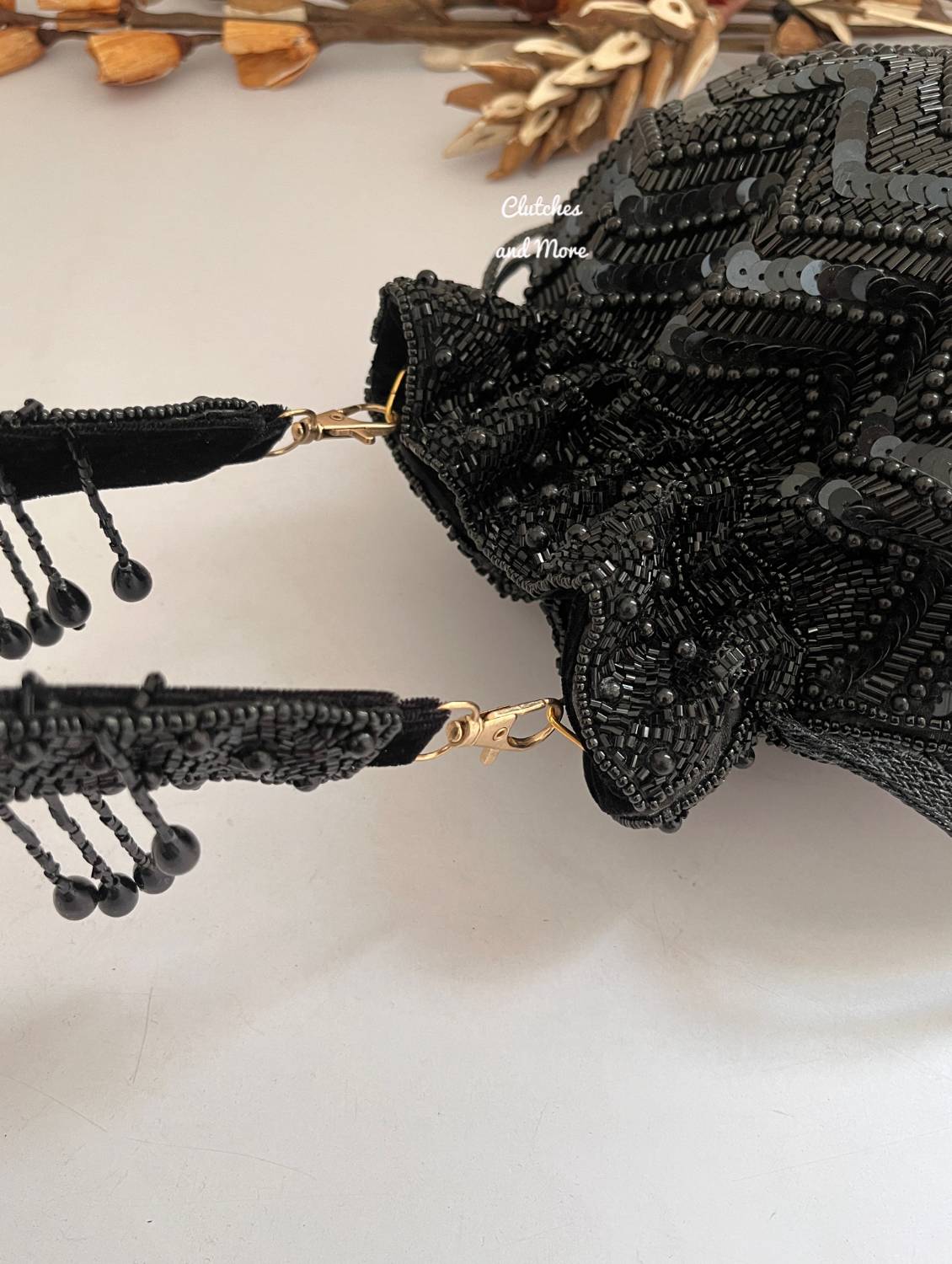 Black Zigzag Potli