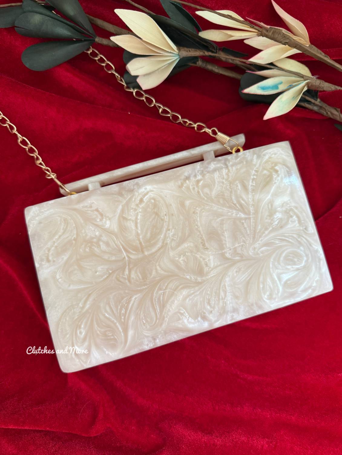 Embellished Handheld Resin Clutch
