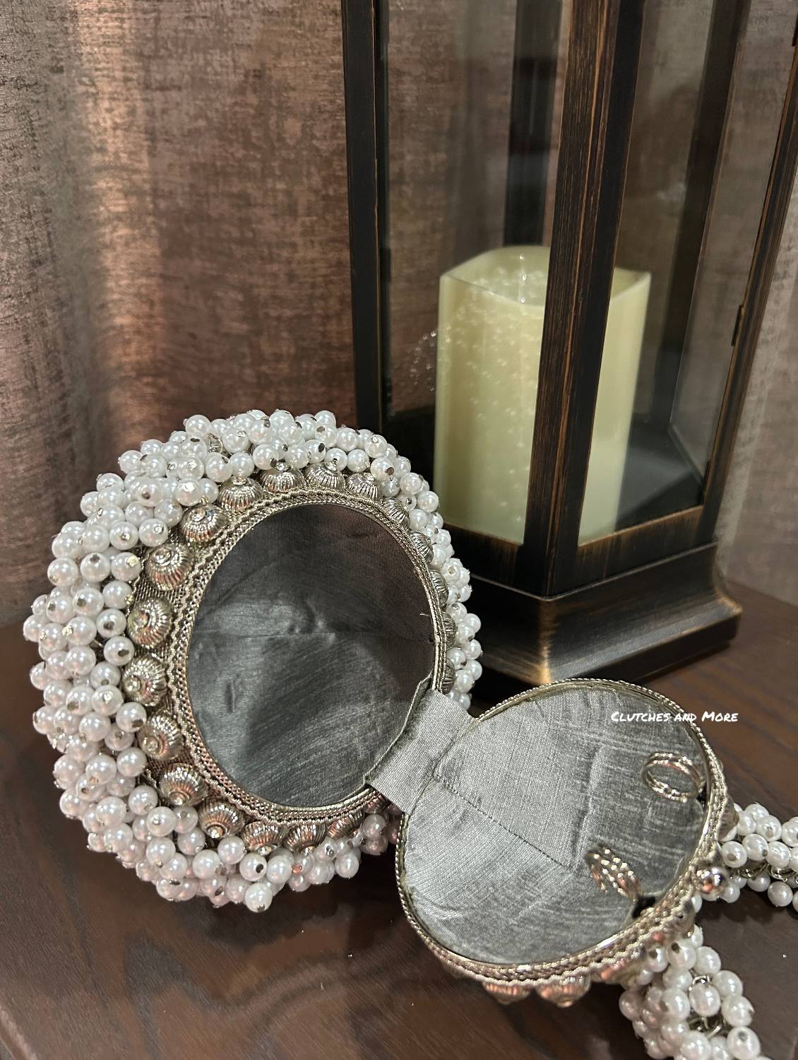Pearl Metal Potli Bag Silver