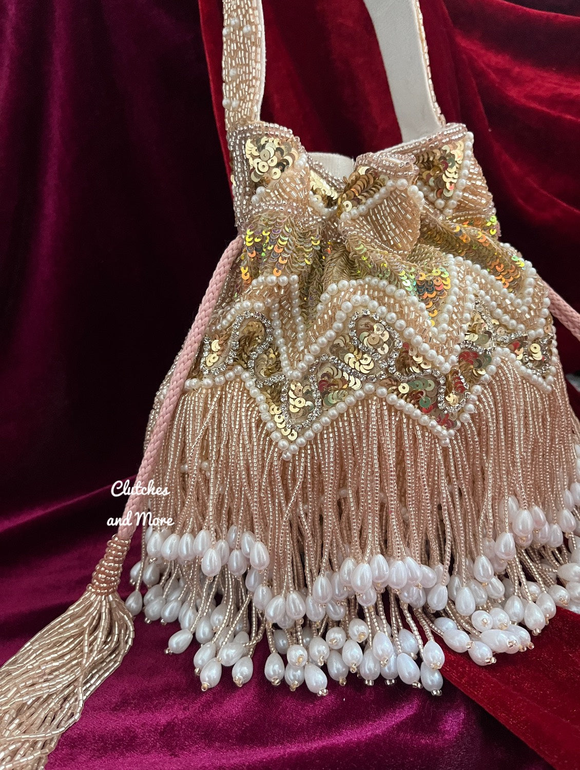 Premium Jhumka Potli Rose Gold