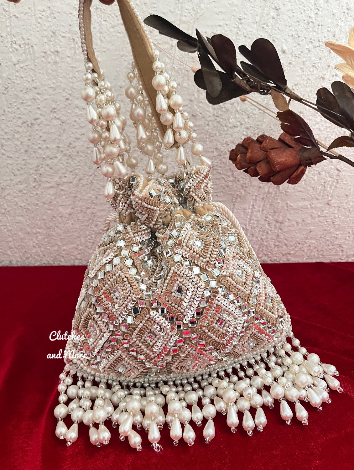 Premium Mirror Potli Gold