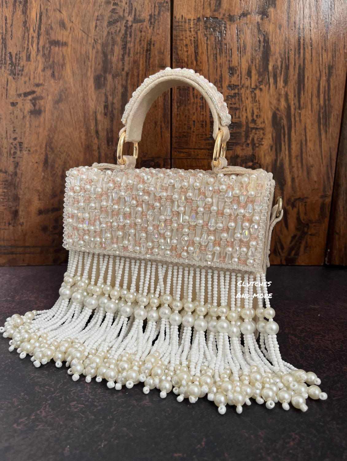 Luxe tassle flap bag White