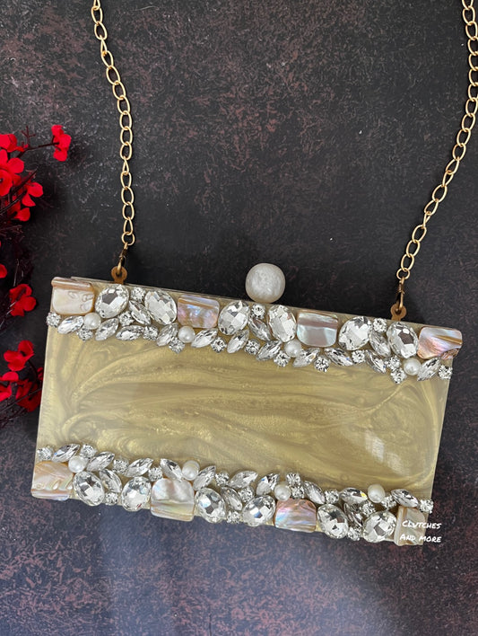 Sunshine resin Clutch Gold