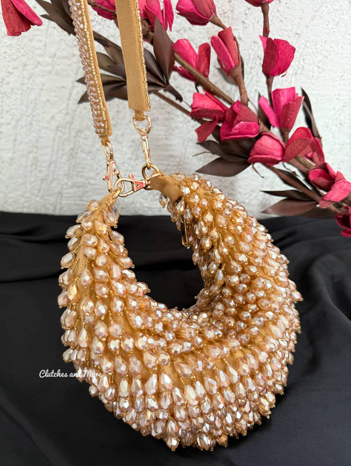 Sia Moon Crystal Bag Gold