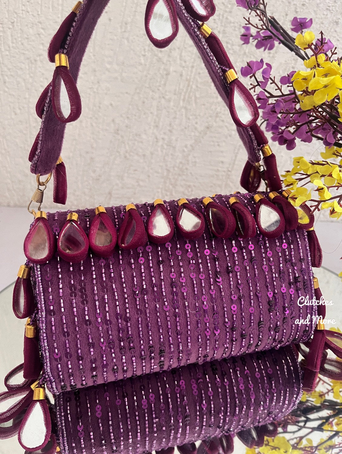Mirror Flap Bag Purple