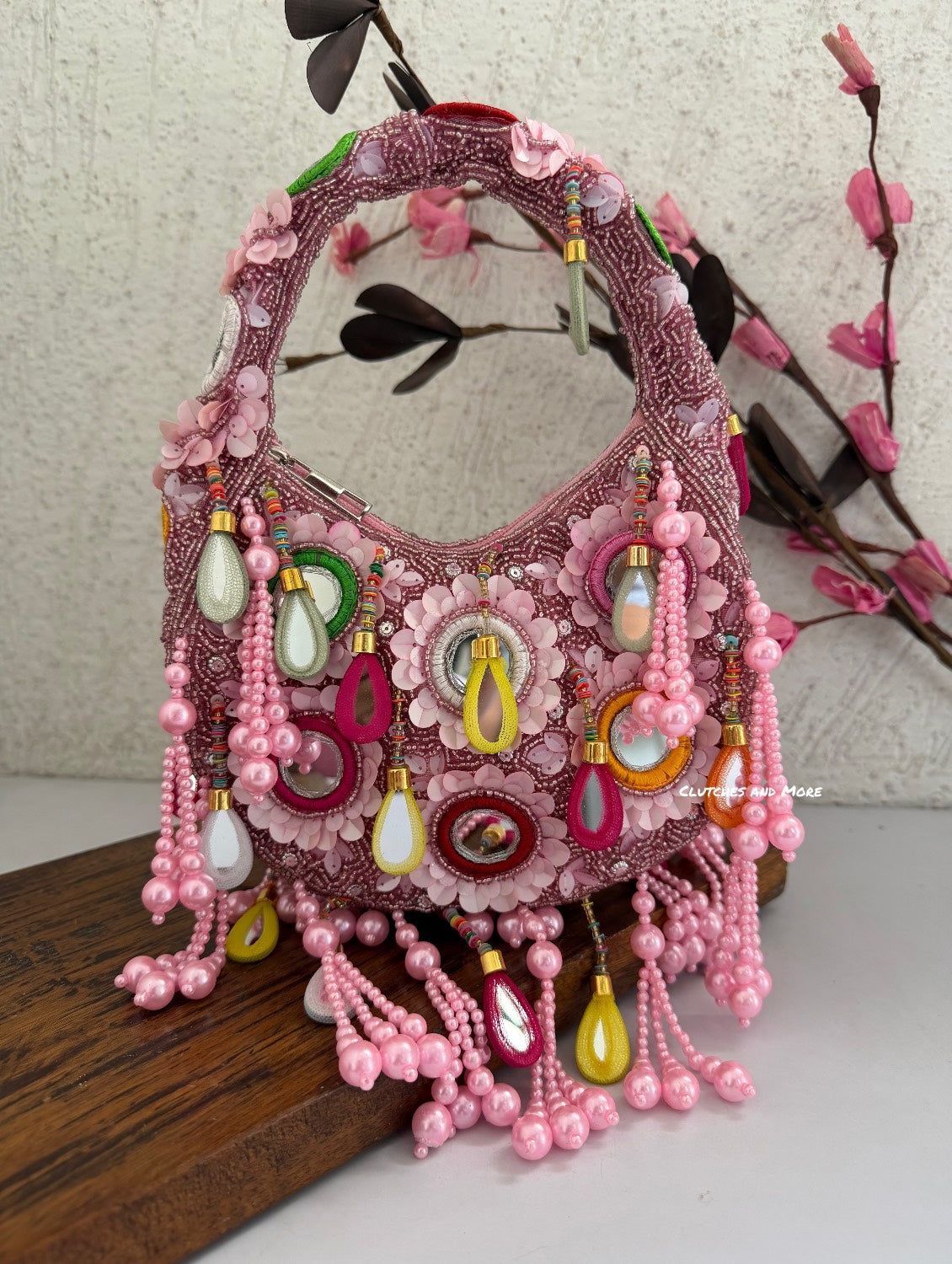 Chandni Mirror Bag Pink (Multicolored)