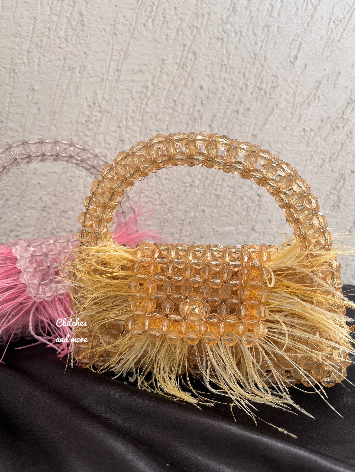 Feather Crystal Bag Gold