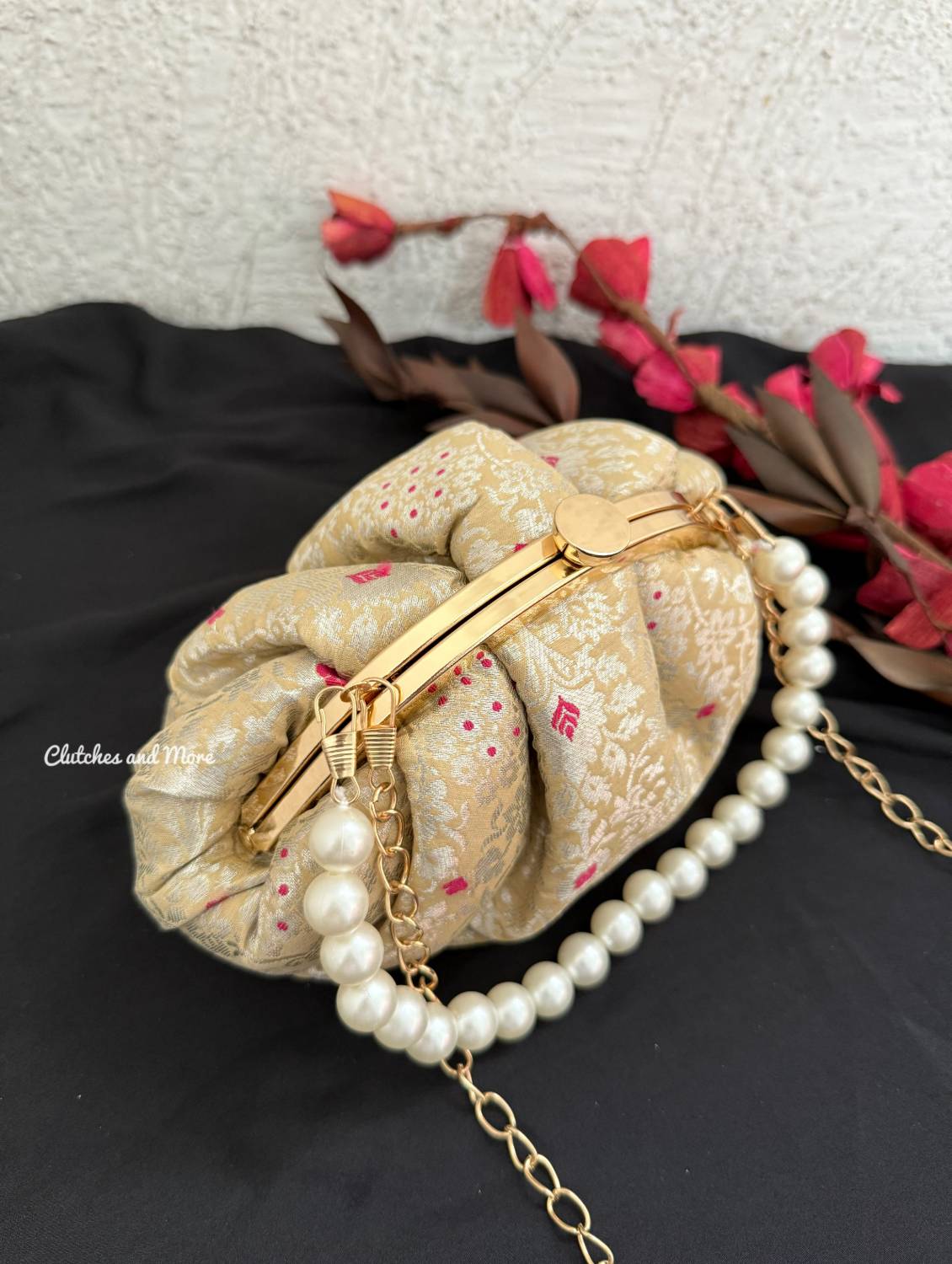 Banarsi Batua Bag Light Gold