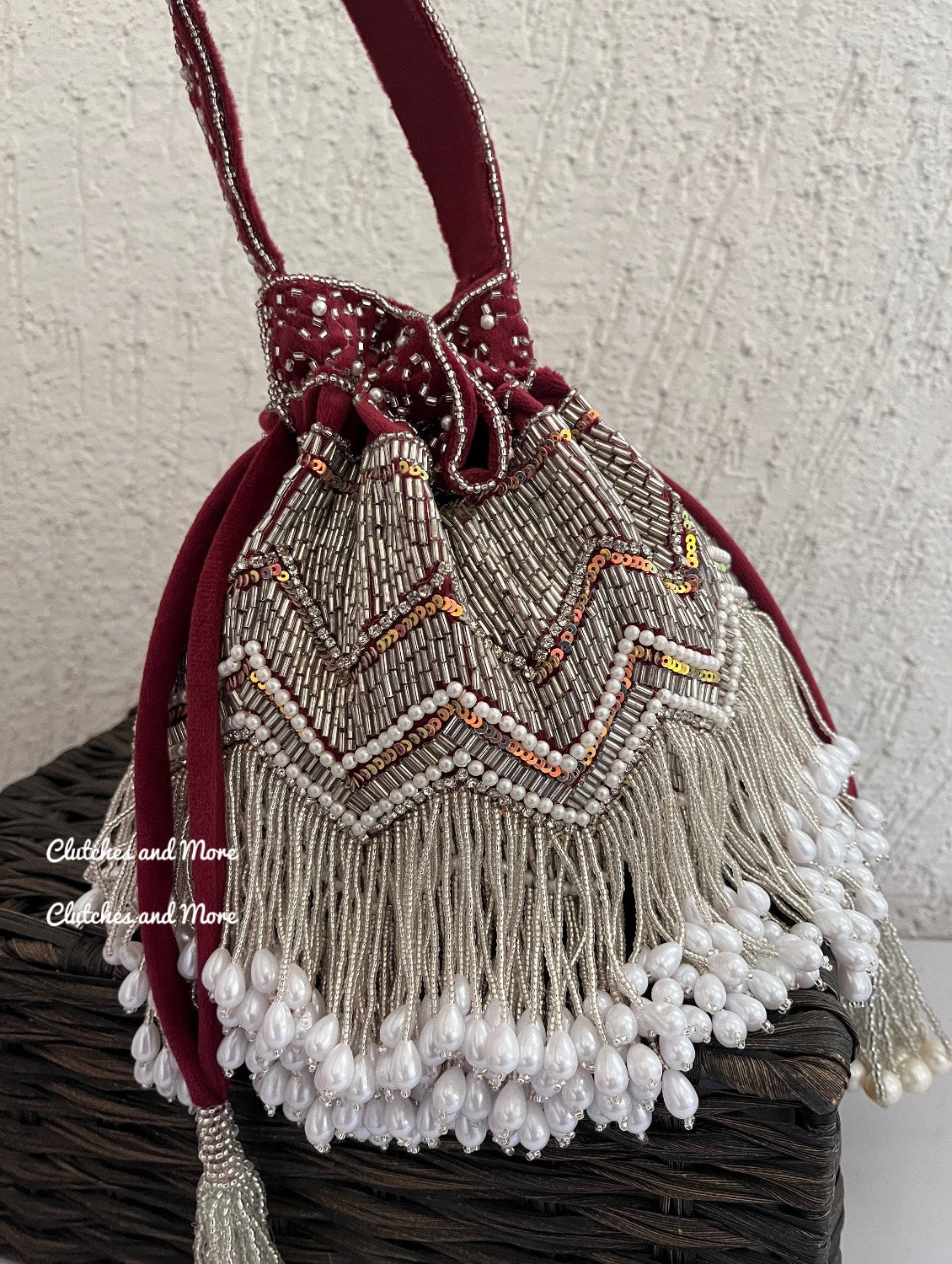 Premium Jhumka Potli Maroon