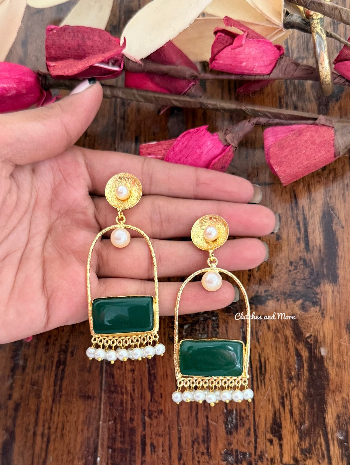 Gulnaaz Earrings Green