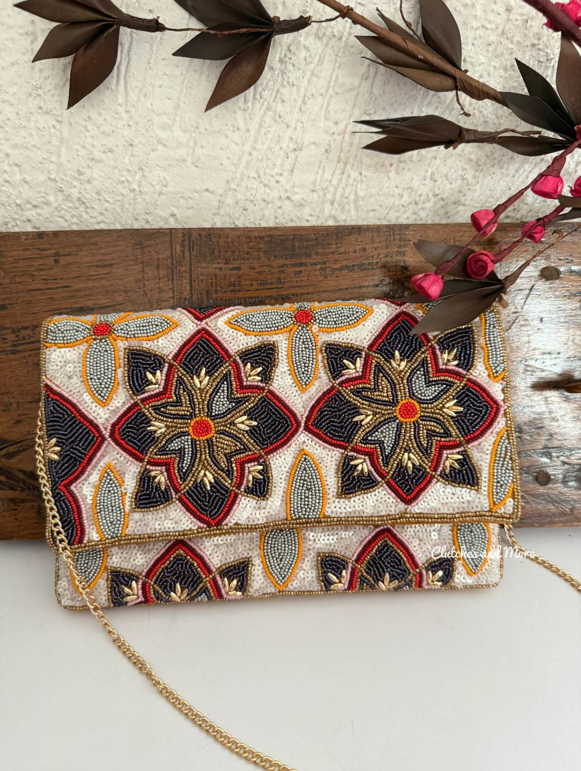 Boho Nude Envelope Flap Bag